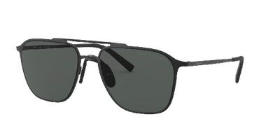Giorgio Armani Ar6110 Matte Black Sunglasses In Grey