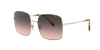 Miu Miu Mu61vs Square-frame Metal Sunglasses In Pink Gradient Grey