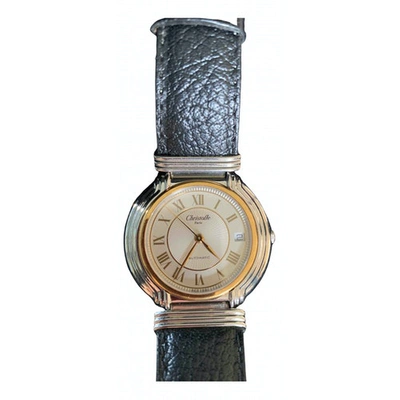 Pre-owned Christofle Black Steel Watch