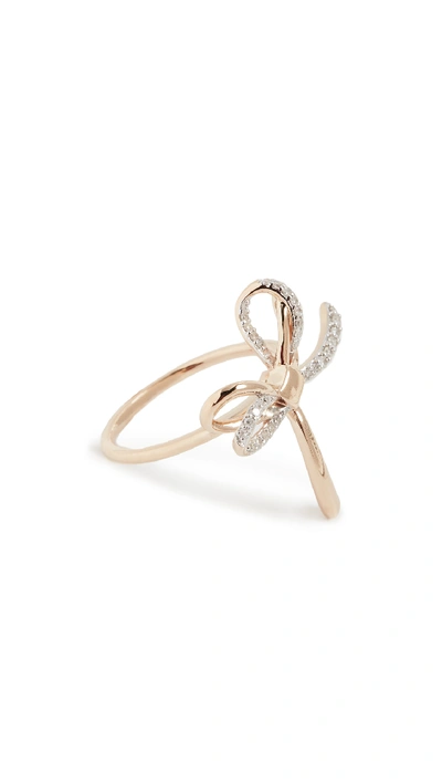 Adina Reyter 14k Large Pave Bow Ring In Yellow Gold