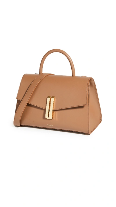 Demellier Nano Montreal Leather Satchel In Cmael