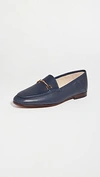 Sam Edelman Loraine Leather Loafers In Baltic Navy