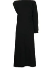 Givenchy Asymmetrical Dress With 4g Buttons In Black