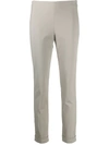 Lorena Antoniazzi Plain Slim-fit Trousers In Neutrals