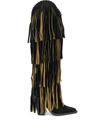 DSQUARED2 FRINGED KNEE LENGTH BOOTS