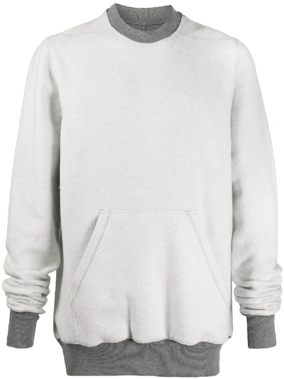 Rick Owens Drkshdw Crew Neck Cotton Sweatshirt In Grey