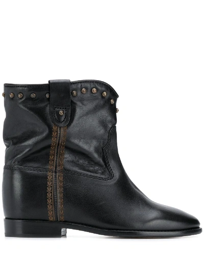 Isabel Marant Studded Ankle Boots In Black