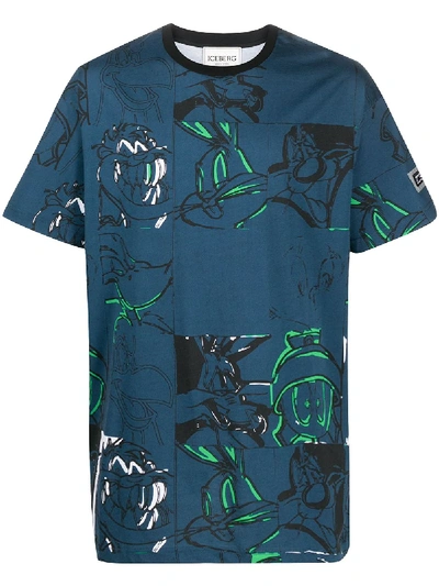 Iceberg Looney Tunes Print T-shirt In Blue