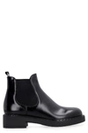 PRADA LEATHER ANKLE BOOTS,11487441