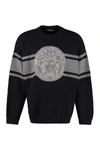 VERSACE RIBBED WOOL SWEATER,A86464A235908 A1384