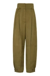 Givenchy High-waisted Military Trousers In Brown