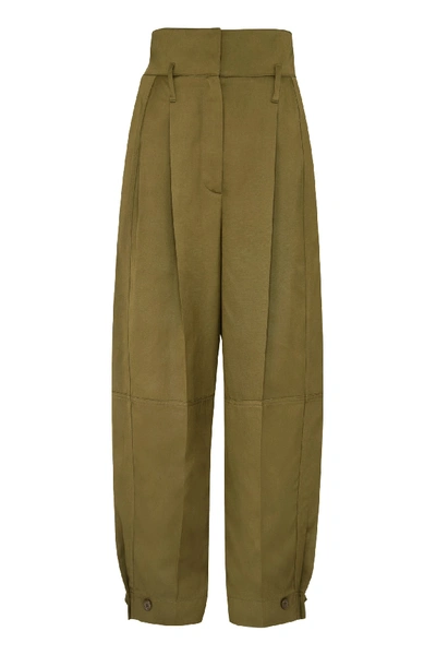 Givenchy High-waisted Military Trousers In Green