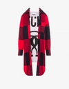 MOSCHINO Check flannel and fleece dress