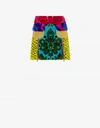 MOSCHINO PATCHWORK JACQUARD VELVET MINI SKIRT TAPESTRY