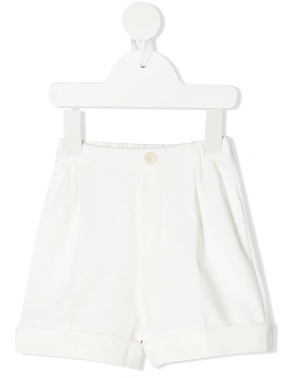 Il Gufo Babies' Elasticated Waist Shorts In White