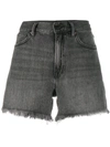 ALLSAINTS FRAYED STONEWASHED SHORTS