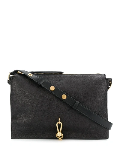 Allsaints Womens Black Sheringham Leather Shoulder Bag 1 Size