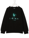 BALMAIN LOGO-PRINT DETAIL SWEATSHIRT