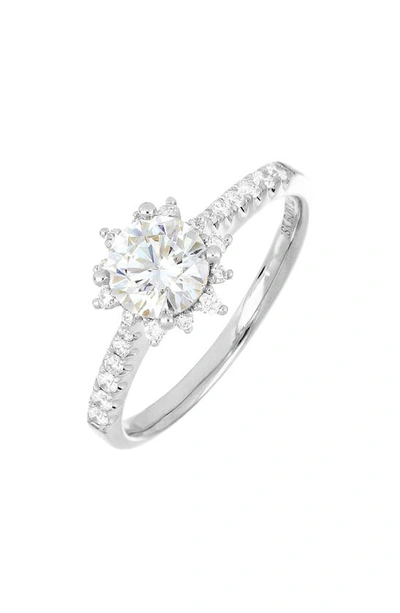 Bony Levy Pavé Diamond & Cubic Zirconia Vintage Solitaire Engagement Ring In White Gold/ Diamond