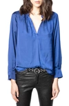 ZADIG & VOLTAIRE TINK SATIN BLOUSE,WJCP3202F