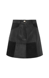 AJE MOTOCYCLETTE LEATHER PATCH MINI SKIRT,806367