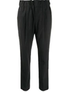 BRUNELLO CUCINELLI CROPPED ELASTICATED-WAIST TROUSERS