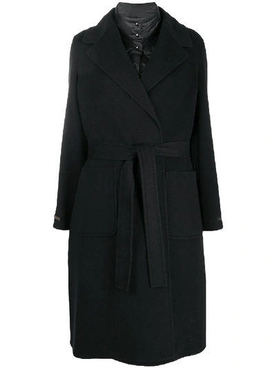 Peserico Belted Trench Coat In Blue