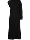 Givenchy Asymmetrical Dress With 4g Buttons In Black