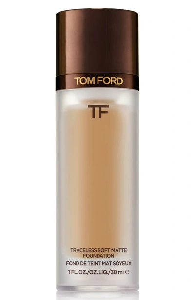 Tom Ford Traceless Soft Matte Foundation 8.7 Golden Almond 1 oz/ 30 ml In 8.7 Golden Almond (dark With Warm Olive Undertones)