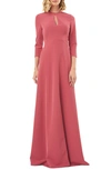 KAY UNGER HANNAH STRETCH CREPE A-LINE GOWN,5511308