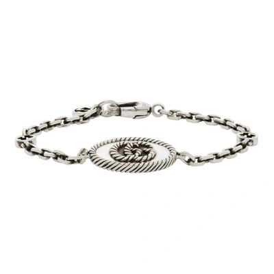 Gucci Aged Sterling Silver Gg Marmont Bracelet