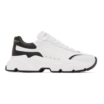 Dolce & Gabbana Dolce And Gabbana White And Black Daymaster Trainers In Nocolor