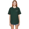 MUSEUM OF PEACE AND QUIET GREEN WARPED WORDMARK T-SHIRT