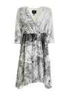 CLASS dressing gownRTO CAVALLI JUNGLE PRINT CADY DRESS IN WHITE AND BLACK
