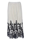ERMANNO SCERVINO SKIRT IN WHITE FEATURING LACE INSERT