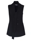 RED VALENTINO VEST WITH BOW IN BLACK