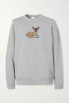 BURBERRY APPLIQUÉD COTTON-JERSEY SWEATSHIRT