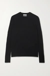 Co Essentials Cashmere Crop Sweater In Black
