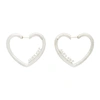 AMBUSH AMBUSH SILVER SMALL HEART HOOP EARRINGS