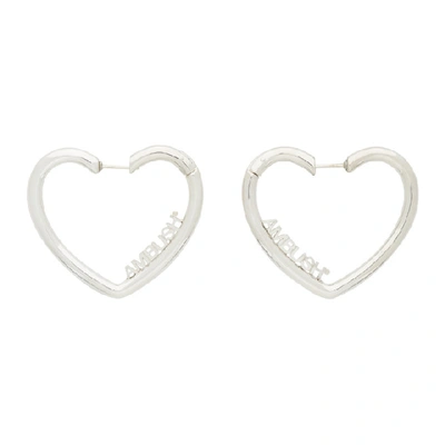 Ambush Ladies Small Heart Hoop Earrings In Silver Silver