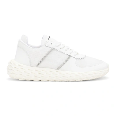 Giuseppe Zanotti Urchin Low-top Leather Sneakers In White