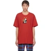 DOUBLET DOUBLET RED PUPPET ANIMAL EMBROIDERY T-SHIRT