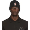 Moncler Black Wool Jersey Beanie