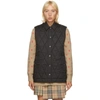 BURBERRY BURBERRY BLACK QUILTED CROPTHORNE waistcoat