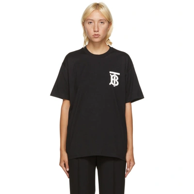 Burberry Ssense 独家发售黑色 Tb T 恤 In Black