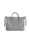 GIVENCHY HAND BAG IN GREY WITH FRONT LOGO