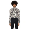 PACO RABANNE PACO RABANNE WHITE AND GOLD LAME JACQUARD TURTLENECK