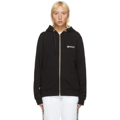 Burberry Paneled Checked Cotton-blend Twill And Cotton-jersey Hoodie In Black