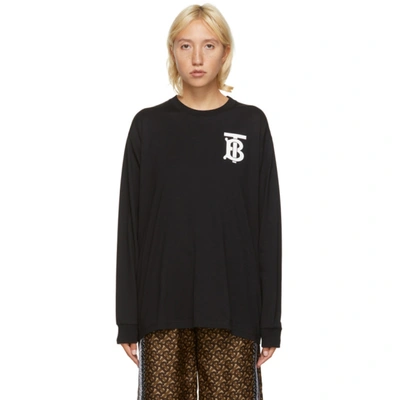 Burberry Black Tb Monogram Atherton Sweatshirt