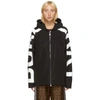 BURBERRY BURBERRY BLACK AND WHITE HOODED JACKET